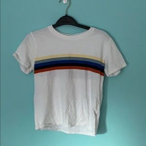 John galt brandy melville rainbow stripe tee